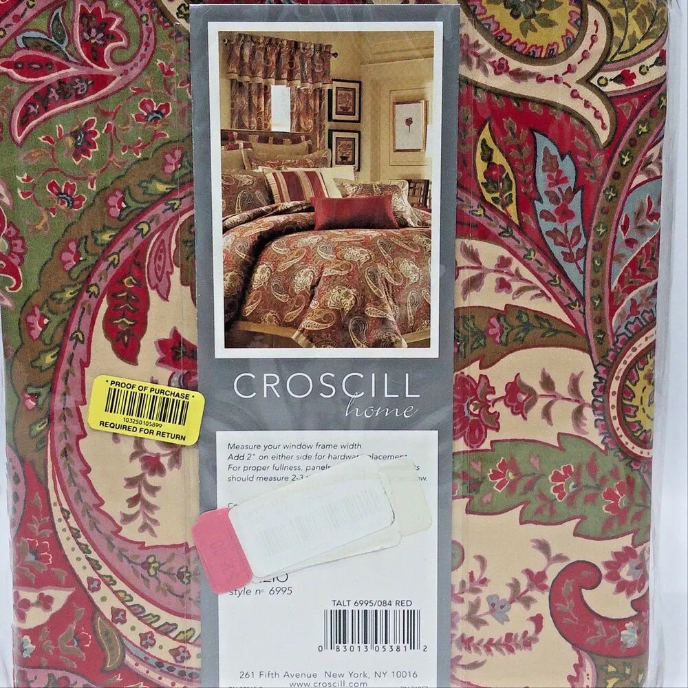 VTG Y2K New in Package Croscill Ponzio Pole Top Drapes 82